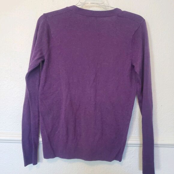Vintage GAP Cardigan Sz S Cotton Nylon Acrylic Purple Button Up - Picture 16 of 16